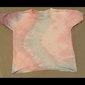 womens medium tye dye crop tee